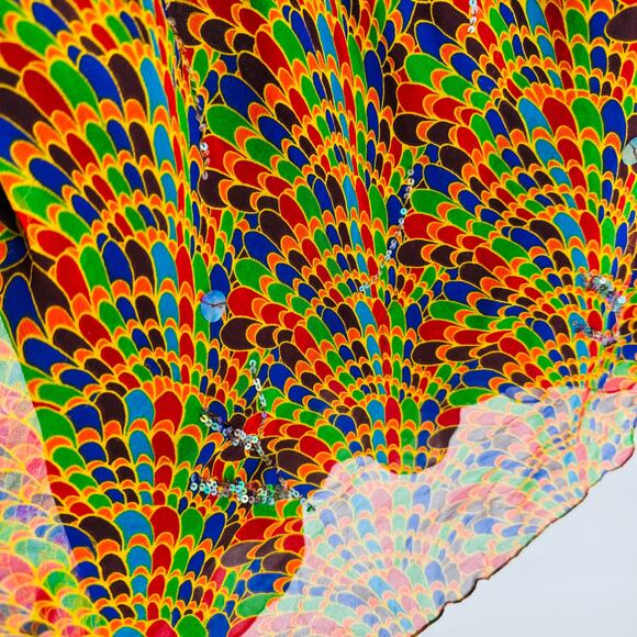 Carole Little Vintage 100% Silk Printed Cami Tank Top Size L Y2K Retro Artsy - Picture 5 of 6